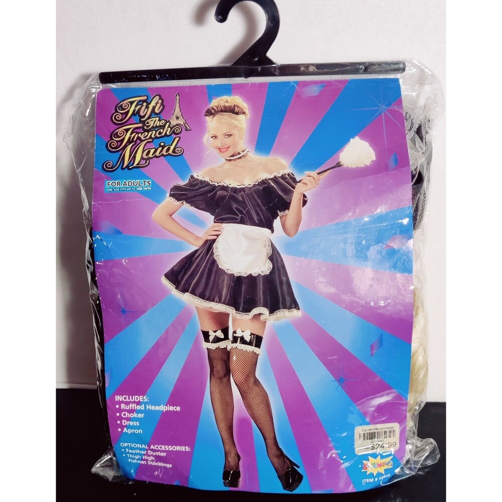 Womens Sexy Fifi French Maid Costume 14/16 Halloween Party Complete Maid NEW